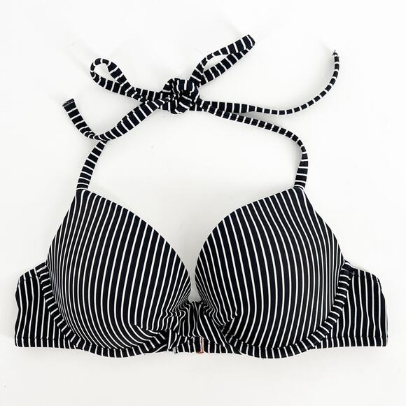 striped bikini top 34 B Shade & Shore - Picture 1 of 4